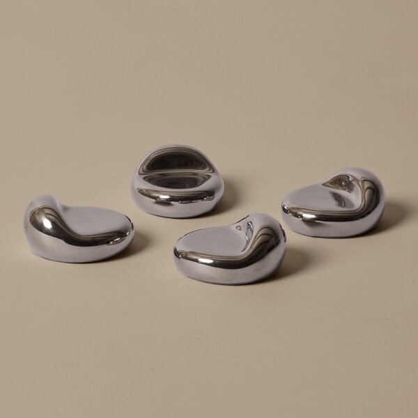 Podložky pod květináč Nube Silver – set 4 ks