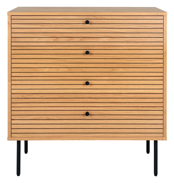 Vysoká komoda v dekoru dubu v přírodní barvě 80x85 cm Kyoto – House Nordic