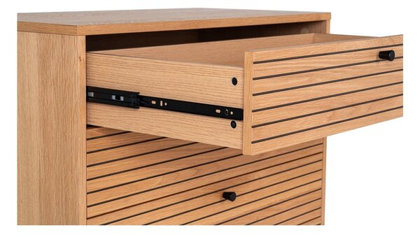 Vysoká komoda v dekoru dubu v přírodní barvě 80x85 cm Kyoto – House Nordic