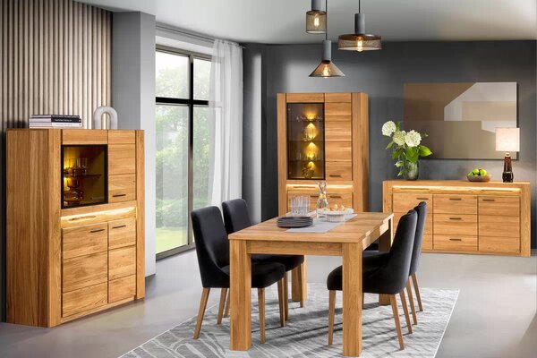 Szynaka Jídelní rozkládací stůl Velvet II 40 160/250 cm z masivu dub přírodní