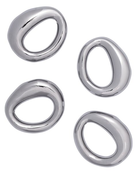 Kroužky na ubrousky Orrith Silver – set 4 ks