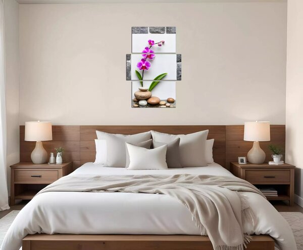 Obraz na zeď Orchidej a kameny