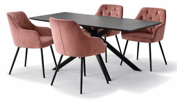 Jídelní set 4x židle + stůl 180 cm AVENBERG OPAL