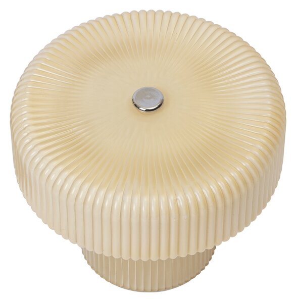 Skleněná stolní LED lampička Ripple Oat