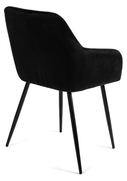 Jídelní set 6x židle + stůl 200 cm AVENBERG OBSIDIAN