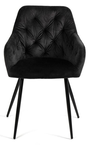Jídelní set 6x židle + stůl 200 cm AVENBERG OBSIDIAN