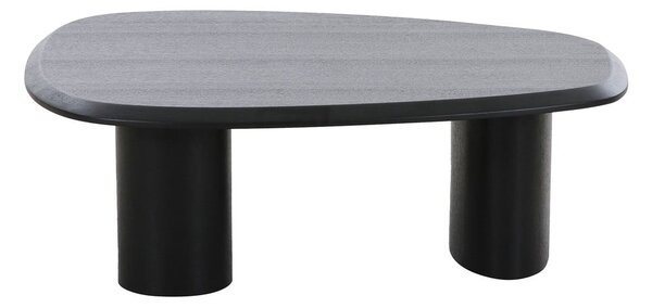 Černý konferenční stolek s deskou v dekoru jasanového dřeva 78x96 cm Tirano – House Nordic