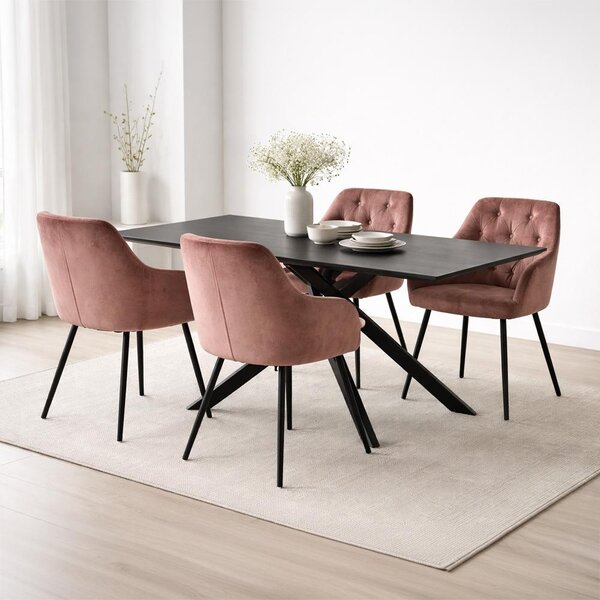 Jídelní set 4x židle + stůl 180 cm AVENBERG OPAL