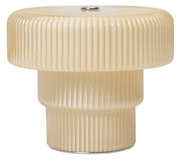 Skleněná stolní LED lampička Ripple Oat