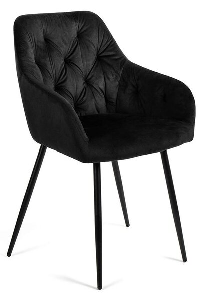 Jídelní set 6x židle + stůl 200 cm AVENBERG OBSIDIAN