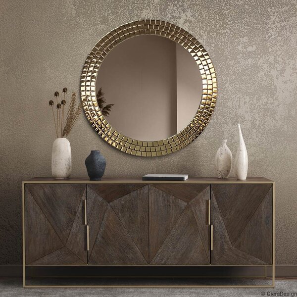 GieraDesign Zrcadlo Aurora Gold Rozměr: Ø 80 cm