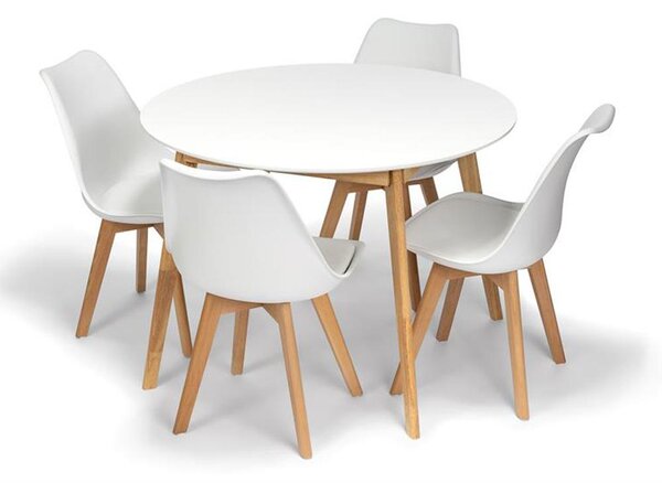 Jídelní set 4x židle + stůl 105 cm AVENBERG PEARL