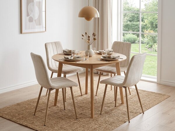 Béžová sametová židle LAVA CAMEL BEIGE