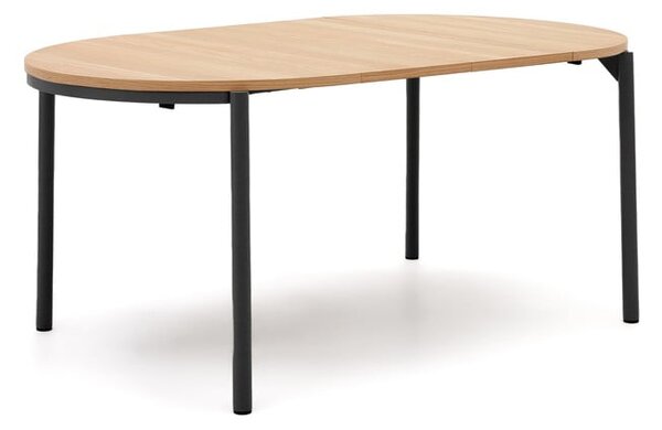 Kulatý rozkládací jídelní stůl s deskou v dubovém dekoru v přírodní barvě ø 90 cm Montuiri – Kave Home
