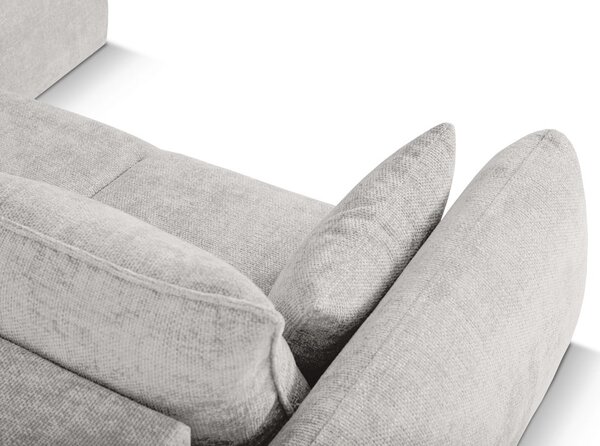 Světle šedá rohová pohovka (pravý roh) Matera – Cosmopolitan Design