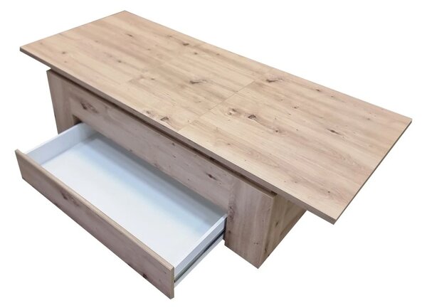 Szynaka Rozkládací konferenční stolek Corey II 108/153 cm dub artisan