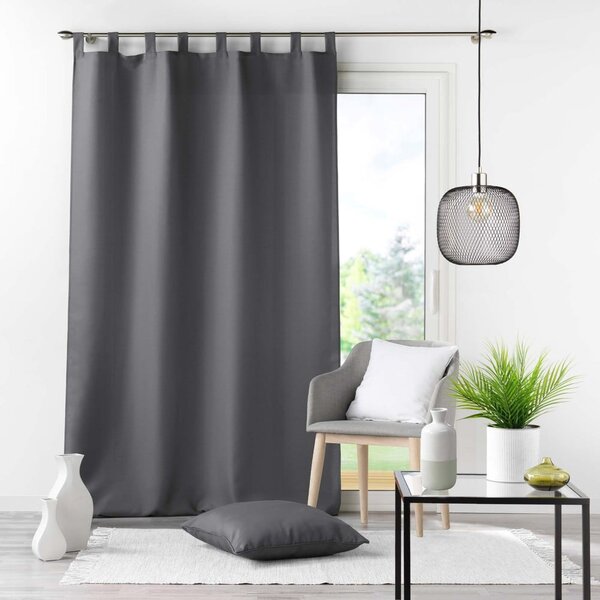 Tmavě šedý závěs 140x260 cm Essentiel – douceur d'intérieur