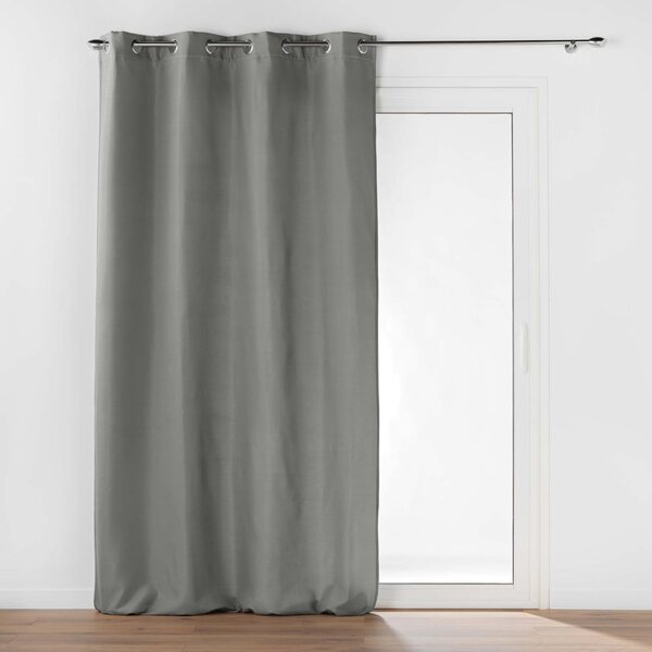 Šedý termo závěs z mikrovlákna 135x260 cm Micropolar – douceur d'intérieur