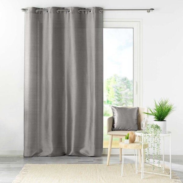 Tmavě šedý saténový závěs 140x240 cm Shana – douceur d'intérieur