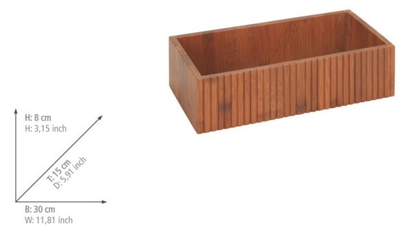Bambusový úložný box v přírodní barvě 30x15x8 cm Mera – Wenko