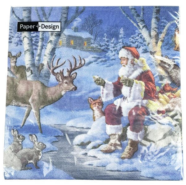Ubrousky motiv santa vel. 33x33 cm, v bal. 20 ks