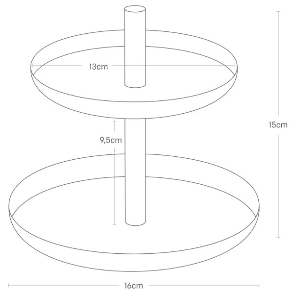 Bílý kovový stojan na šperky Yamazaki Tosca 15 cm
