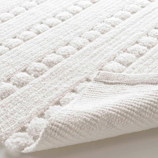Bílá koupelnová předložka 50x80 cm Cleonis – douceur d'intérieur
