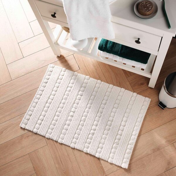 Bílá koupelnová předložka 50x80 cm Cleonis – douceur d'intérieur