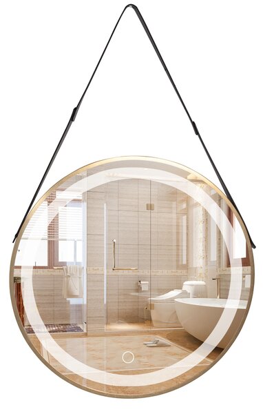 Tutumi Zrcadlo ⌀60 cm s regulovatelným LED osvětlením HOM-01504
