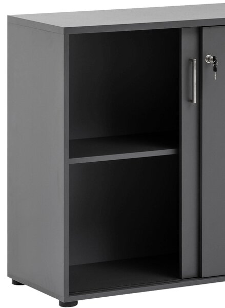 SKŘÍŇ NA ŠANONY, antracitová, 160/84,2/41 cm MID.YOU - Online Only kancelářský nábytek, Online Only