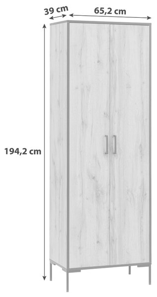 SKŘÍŇ NA ŠANONY, barvy dubu, 65,2/194,2/39 cm MID.YOU - Online Only kancelářský nábytek, Online Only