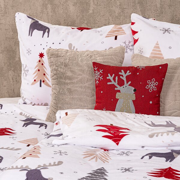 4Home Povlečení Cute reindeer mikroflanel, 140 x 200 cm, 70 x 90 cm