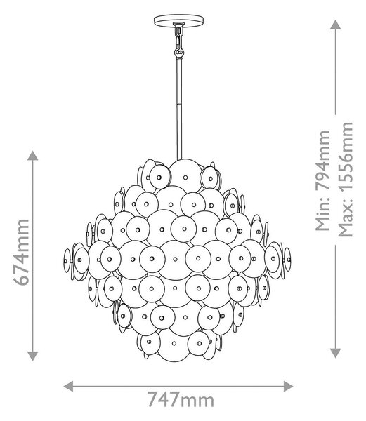 LUSTR, 79,4/74,7/74,7 cm Elstead Lighting - Lustry
