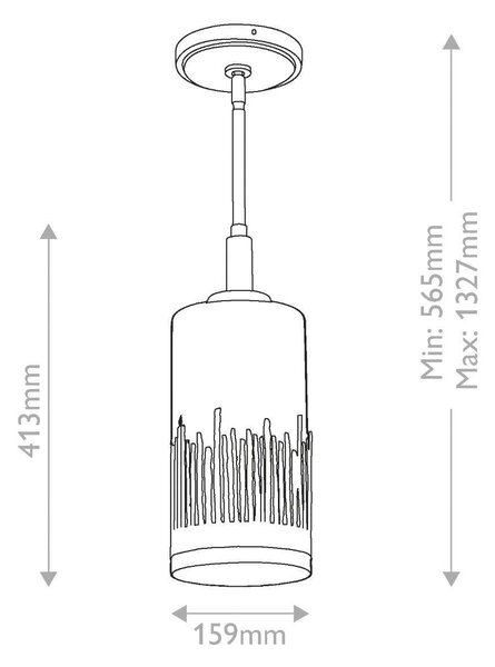 ZÁVĚSNÉ SVÍTIDLO, 56,5/15,9/15,9 cm Elstead Lighting - Závěsná světla