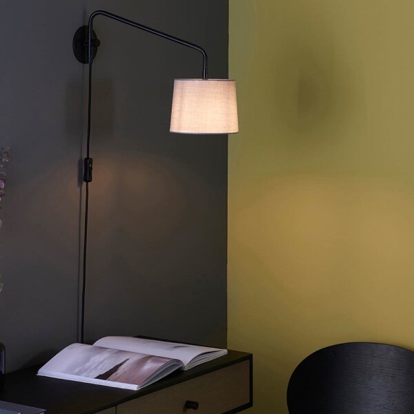 Endon 79500 - Nástěnná lampa CARLSON 1xE14/40W/230V šedá/černá