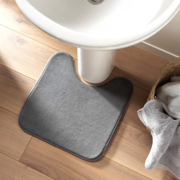 Antracitová WC koupelnová předložka 45x45 cm Vitamine – douceur d'intérieur