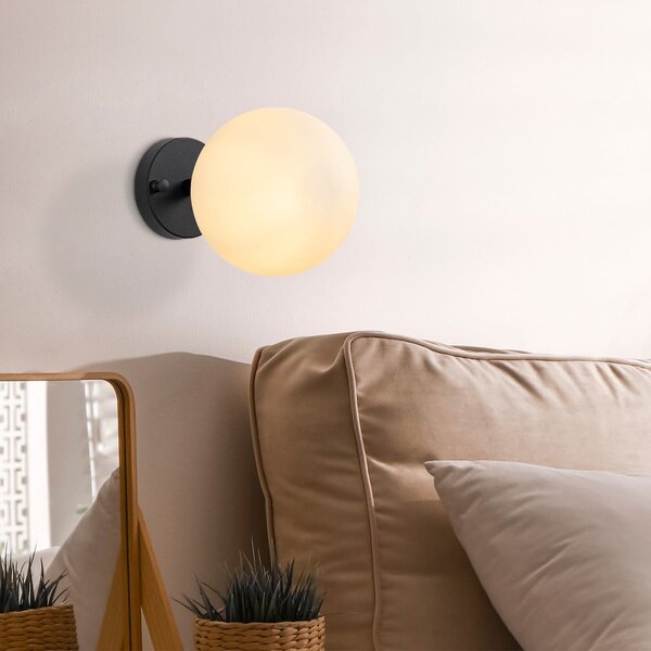 Černobílé nástěnné svítidlo ø 15 cm Atmaca – Opviq lights