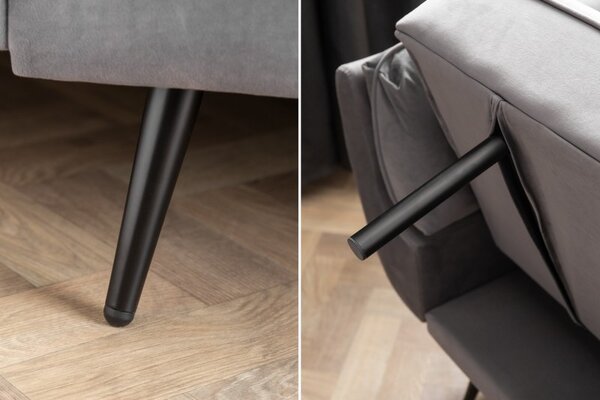 Pohovka BOUTIQUE 215 CM šedá rozkládací Nábytek | Obývací pokoj | Sedací soupravy a pohovky | Pohovky | Rozkládací