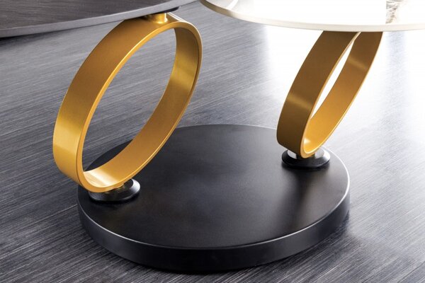 Konferenční stolek DANCING RINGS GOLD otočný Nábytek | Obývací pokoj | Konferenční stolky | Kulaté