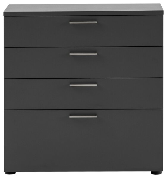 KOMODA, antracitová, 80,2/84,2/41 cm MID.YOU - Šuplíkové komody, Online Only
