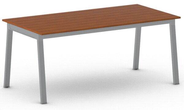Jednací kancelářský stůl PRIMO BASIC, 180x90 cm, šedostříbrná podnož, třešeň