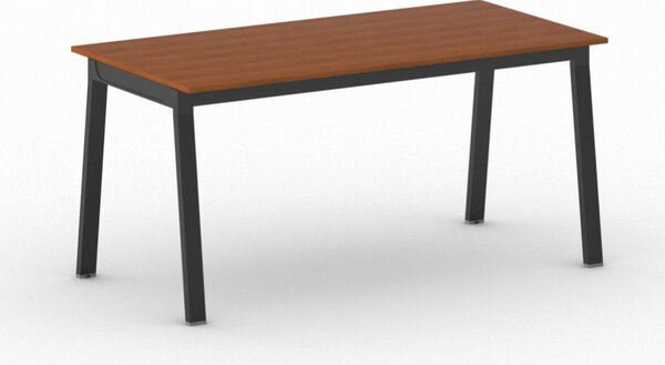 Jednací kancelářský stůl PRIMO BASIC, 160x80 cm, černá podnož, třešeň