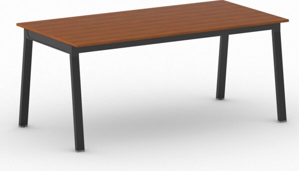 Jednací kancelářský stůl PRIMO BASIC, 180x90 cm, černá podnož, třešeň