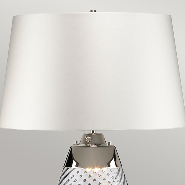 Elstead LENA-TL-L-SMOKE-OWSS - LED Stolní lampa LENA 1xE27/40W/230V 74 cm bílá