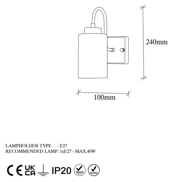 Bílé/ve zlaté barvě nástěnné svítidlo ø 10 cm Duzsuz – Opviq lights