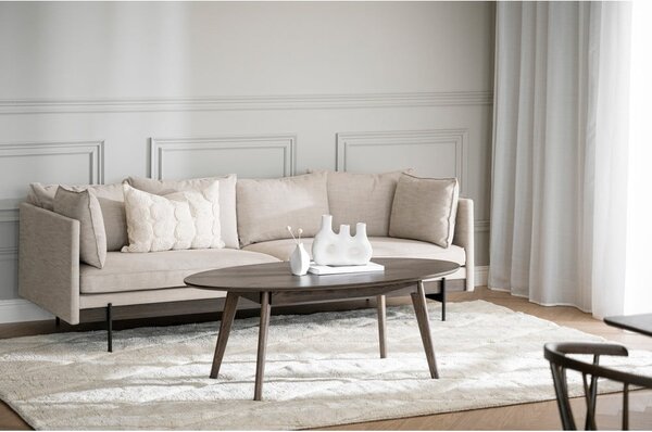 Tmavě hnědý konferenční stolek v dekoru dubu 65x130 cm Yumi – Rowico
