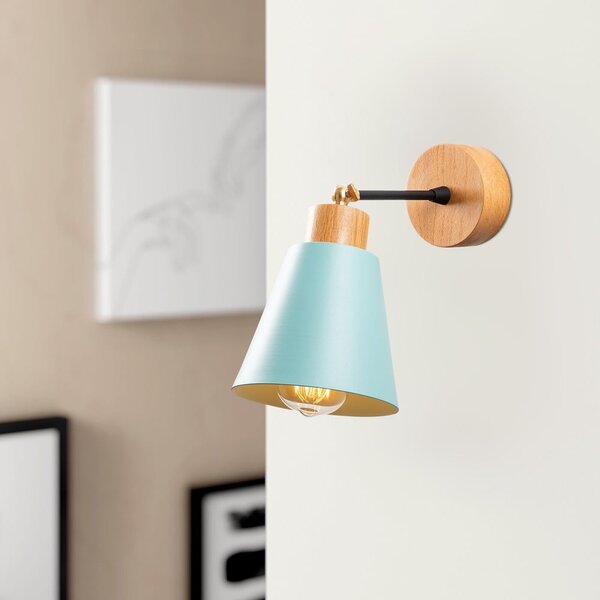 Tyrkysové/v přírodní barvě nástěnné svítidlo ø 14 cm Manavgat – Opviq lights