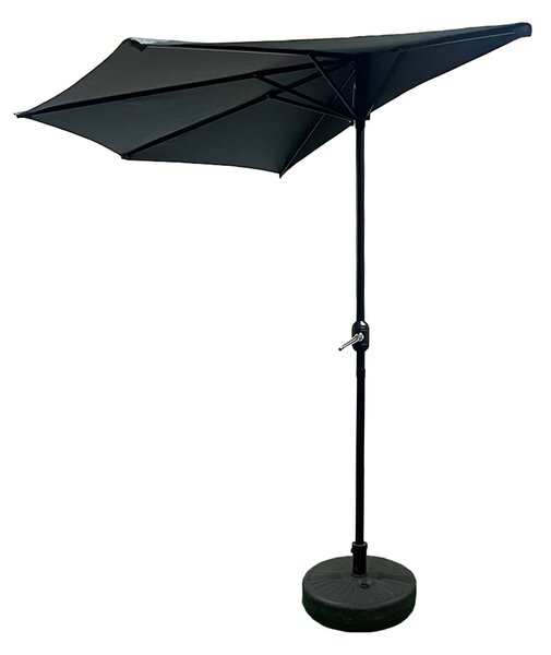 Aga Půlkruhový slunečník CLASSIC 270 cm Tmavě šedý