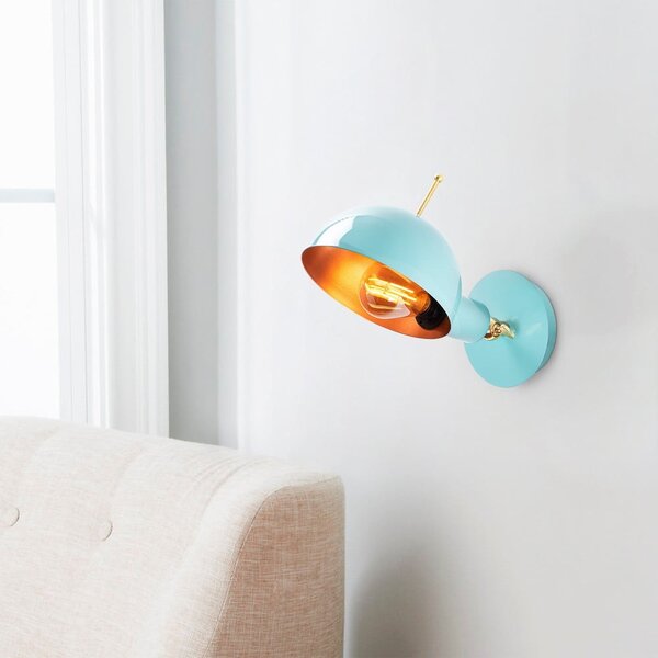 Světle modré/v bronzové barvě nástěnné svítidlo ø 15 cm Azzar – Opviq lights