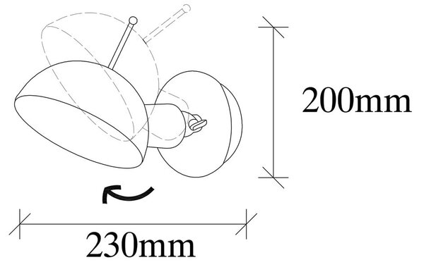 Světle modré/v bronzové barvě nástěnné svítidlo ø 15 cm Azzar – Opviq lights